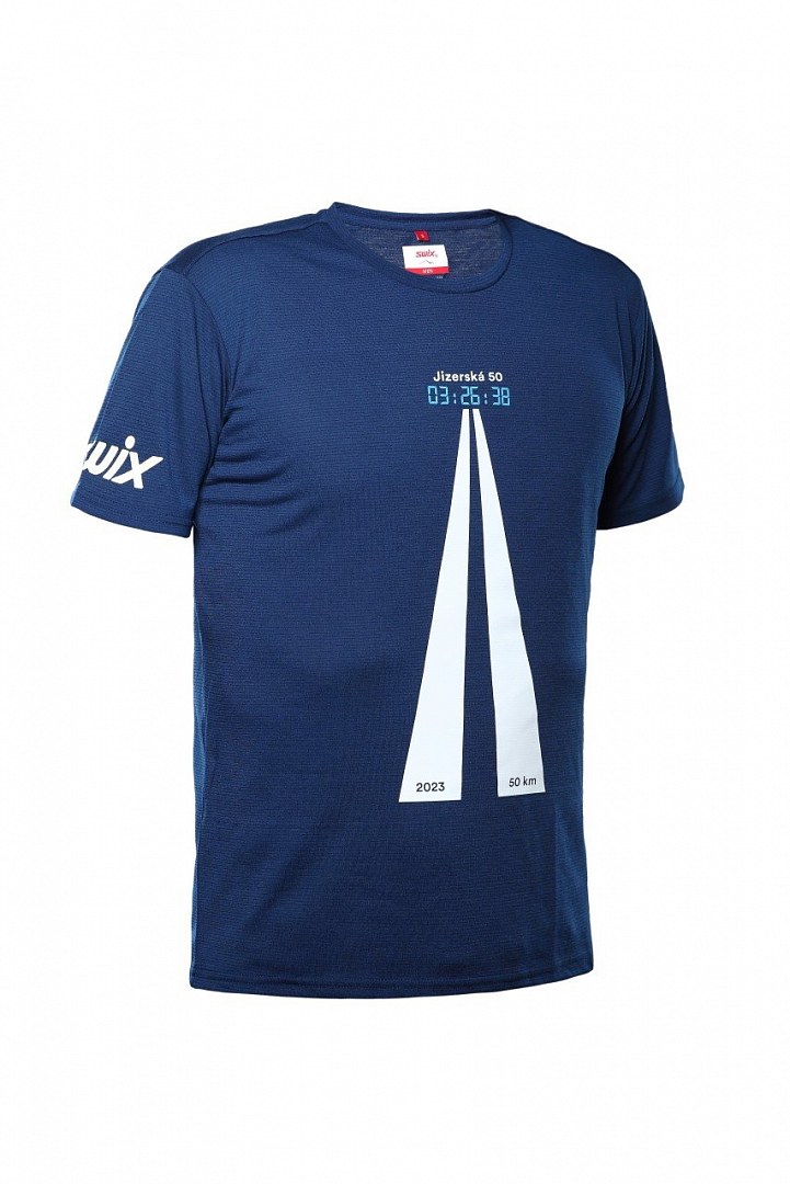 FINISHER tričko pánské tmavě modré  Swix - Jizerská 50 s tvým cílovým časem