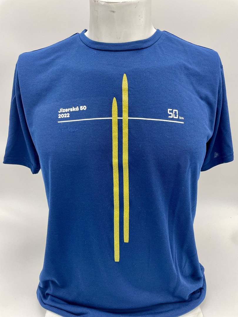 FINISHER tričko 2022 pánské tmavě modré  Swix - Jizerská 50 s tvým cílovým časem