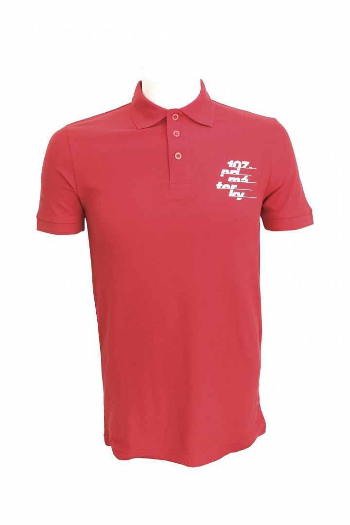 Červené unisex tričko s límečkem - 107. Primátorky