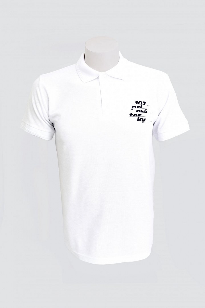 Bílé unisex tričko s límečkem - 107. Primátorky