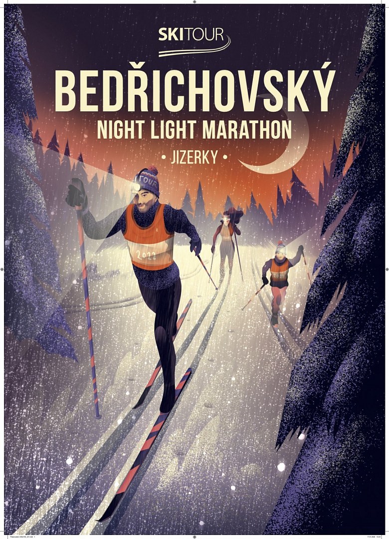Plakát Bedřichovský Night Light Marathon  - velikost 50 x 70cm