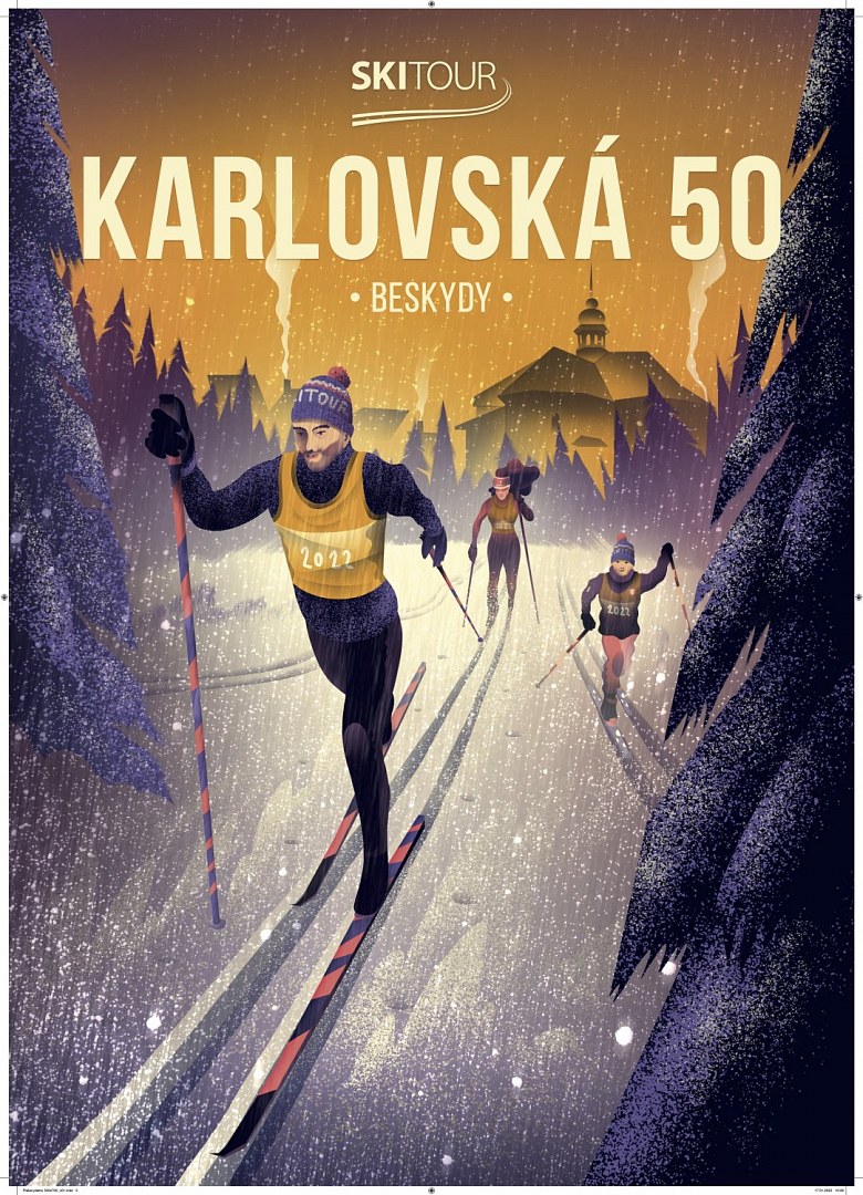 Plakát SkiTour Karlovská 50  - velikost 50 x 70cm